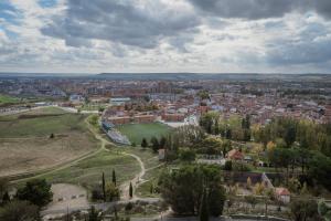 a view of a city from a hill at Rodrigo in Palencia