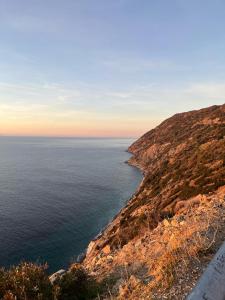 ein Blick auf das Meer von einer Klippe in der Unterkunft Il Plumbago - Elba Affitti in Mortigliano + 2 Fotos