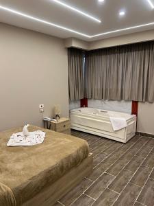 Letto o letti in una camera di PYRAMIDS guest house