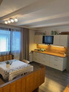 Kuchyň nebo kuchyňský kout v ubytování Landhaus Kirchbach