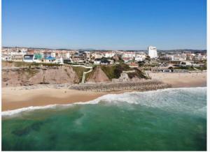 an aerial view of a beach with a city at Beach Bungalows - Casal dos Patos - Villa Sul in Lourinhã