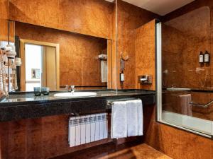 Koupelna v ubytování Hotel Zentral León