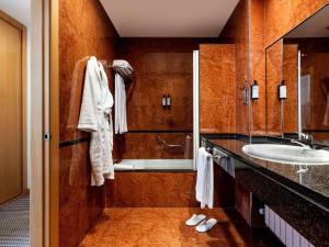 Koupelna v ubytování Hotel Zentral León