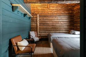 Postel nebo postele na pokoji v ubytování ÖBois Charlevoix - L'Écurie 3 Studio