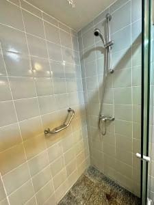 Baðherbergi á Apart Hotel Premium Verbo Divino Morumbi