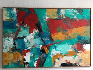 a painting on a wall at Las Olas Aparts in La Paloma