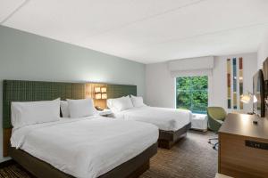 Postel nebo postele na pokoji v ubytování Hampton Inn & Suites Lake George