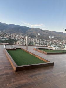 En generel udsigt til bjerge eller udsigt til bjerge taget fra lejligheden