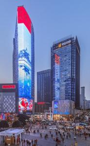 重庆景观或在公寓看到的城市景观