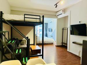 Postel nebo postele na pokoji v ubytování KO-Z Place K Avenue + 13 fotografií