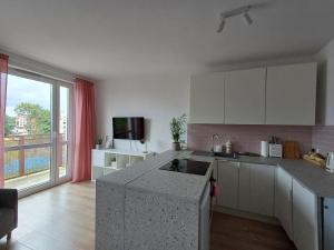 Η κουζίνα ή μικρή κουζίνα στο Apartamenty Lubin