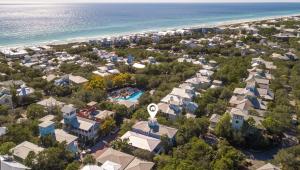 an aerial view of a residential neighborhood next to the ocean at Just For Fun Carriage House in Santa Rosa Beach