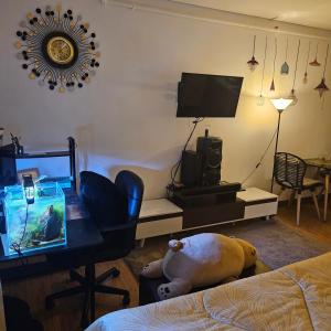 TV a/nebo společenská místnost v ubytování Mench Staycation