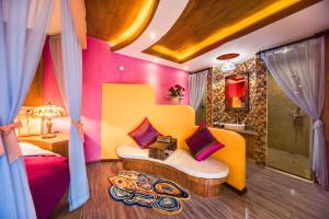 Gucheng Lanshe Designer Garden B&B的休息区
