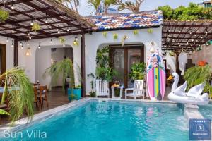 Bazén v ubytování Sun Villa Resort Mini - Trệt Không Lầu - Full Giải Trí nebo v jeho okolí