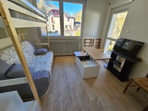 Χώρος καθιστικού στο Studio 3 personnes avec terrasse