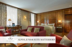 A seating area at Mont Cervin Palace