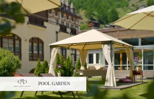 A garden outside Mont Cervin Palace