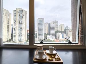 Udsigt til São Paulo eller udsigt til byen taget fra lejligheden