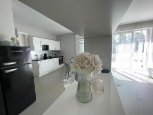 Kuchyň nebo kuchyňský kout v ubytování Eva's Appartement