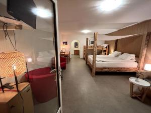 Spacious Studio in Swiss Alps客房内的一张或多张床位