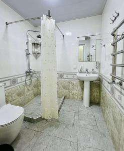 Koupelna v ubytování Hotel Soro