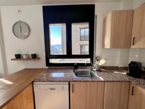 Kuchyň nebo kuchyňský kout v ubytování Apartamento MIRADOR El tarter