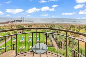 a balcony with a view of the ocean at Meridian Plaza 404 in Myrtle Beach