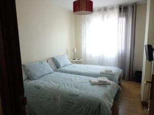 Postel nebo postele na pokoji v ubytování Alojamientos Iruña