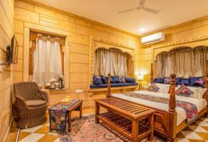Posezení v ubytování Sky Residency Jaisalmer