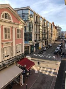 a view of a city street with buildings at La petite Venise des Alpes, Ultra centre 1 à 5 Pers in Annecy