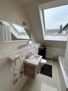 Koupelna v ubytování Ferienwohnung- Nußberg