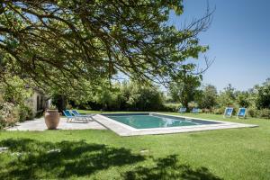 a swimming pool in the middle of a yard at B&B Il Molinello in Asciano