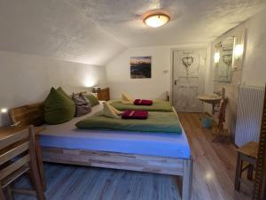 Posteľ alebo postele v izbe v ubytovaní Ferienhaus Meins