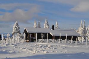Løstegård Cabins v zimě