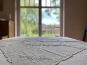 Postel nebo postele na pokoji v ubytování Ferienhaus - Ganzes Haus für Euch allein