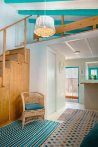 Ένα ή περισσότερα κρεβάτια σε δωμάτιο στο Casita en barrio de pescadores