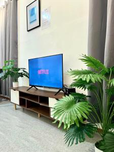 TV in/ali zabaviščno središče v nastanitvi Lee's Transient Unit 4