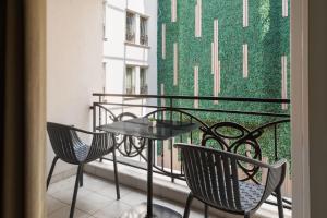 Balkón nebo terasa v ubytování Skopje Marriott Hotel