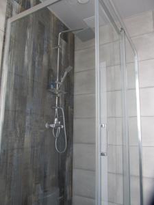 トビリシにあるGuest Home in the Heart of old Tbilisi centerの浴室のガラス扉付きシャワー +56枚の写真