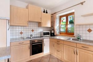 Kuchyň nebo kuchyňský kout v ubytování Stierlhof Ritten