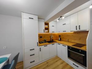 Køkken eller tekøkken på Апартамент BLUE CREAM + 24 billeder