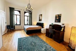 Ένα ή περισσότερα κρεβάτια σε δωμάτιο στο Wohnung Im Herzen der Innenstadt