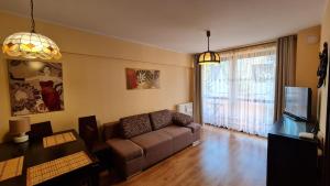 Televízia a/alebo spoločenská miestnosť v ubytovaní Apartament nad Potokiem + 10 fotografií