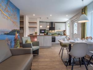 Køkken eller tekøkken på Obst- und Ferienhof Gomeringer