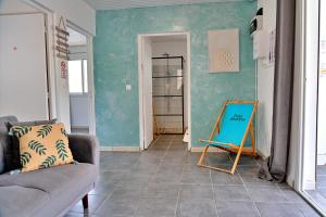 Zona d'estar a Villa Lanati cosy, piscine privative & vue mer
