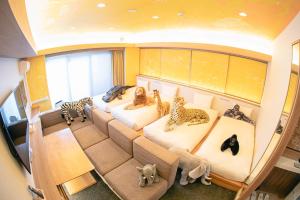 Χώρος καθιστικού στο GOLD STAY Nagoya Sakae ゴールドステイ名古屋栄