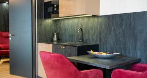 Kuchyň nebo kuchyňský kout v ubytování PLAZA Residence Wiener Neustadt