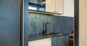 Kuchyň nebo kuchyňský kout v ubytování PLAZA Residence Wiener Neustadt