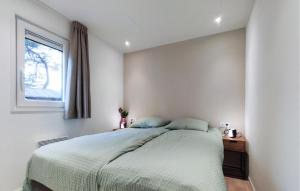 a bedroom with a bed and a window at Amazing Home In Hellendoorn With Sauna in Hellendoorn